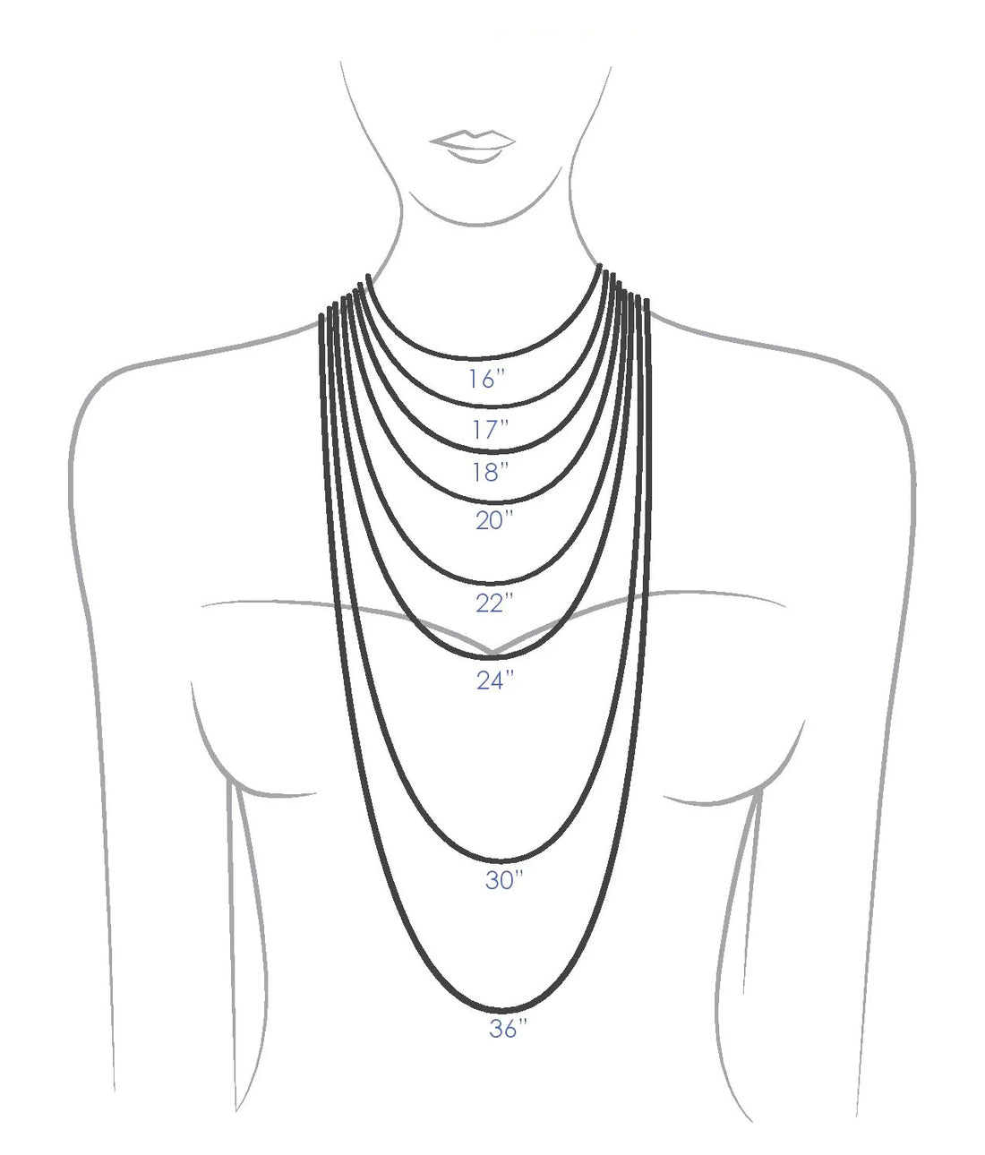 Necklace Size Chart and Guide