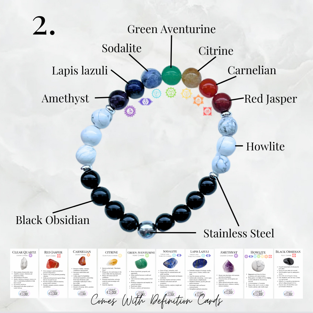 Seven Chakras Crystal Bracelets