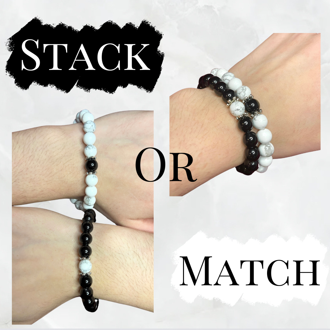 Yin & Yang Matching Crystal Bracelets