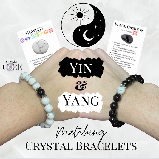 Yin & Yang Matching Crystal Bracelets