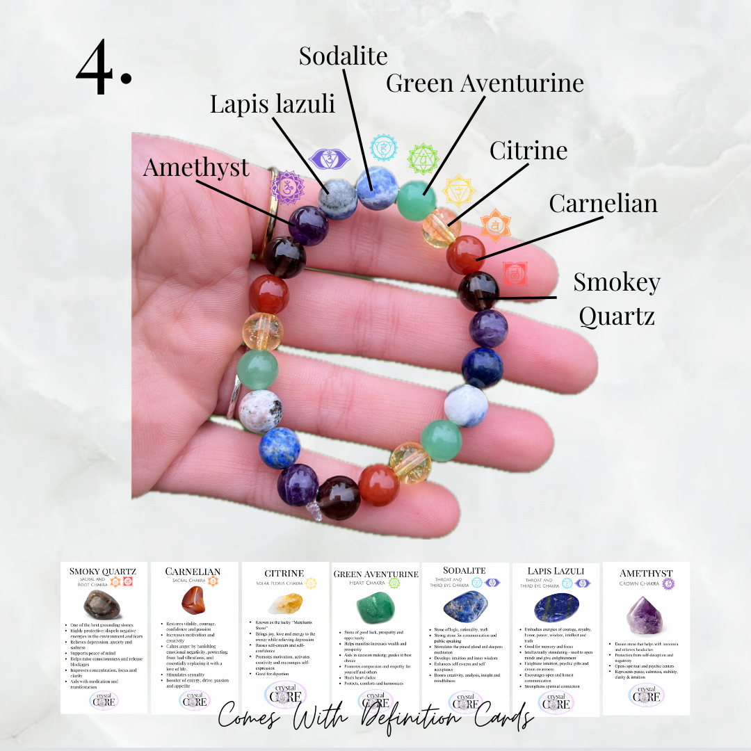 Seven Chakras Crystal Bracelets