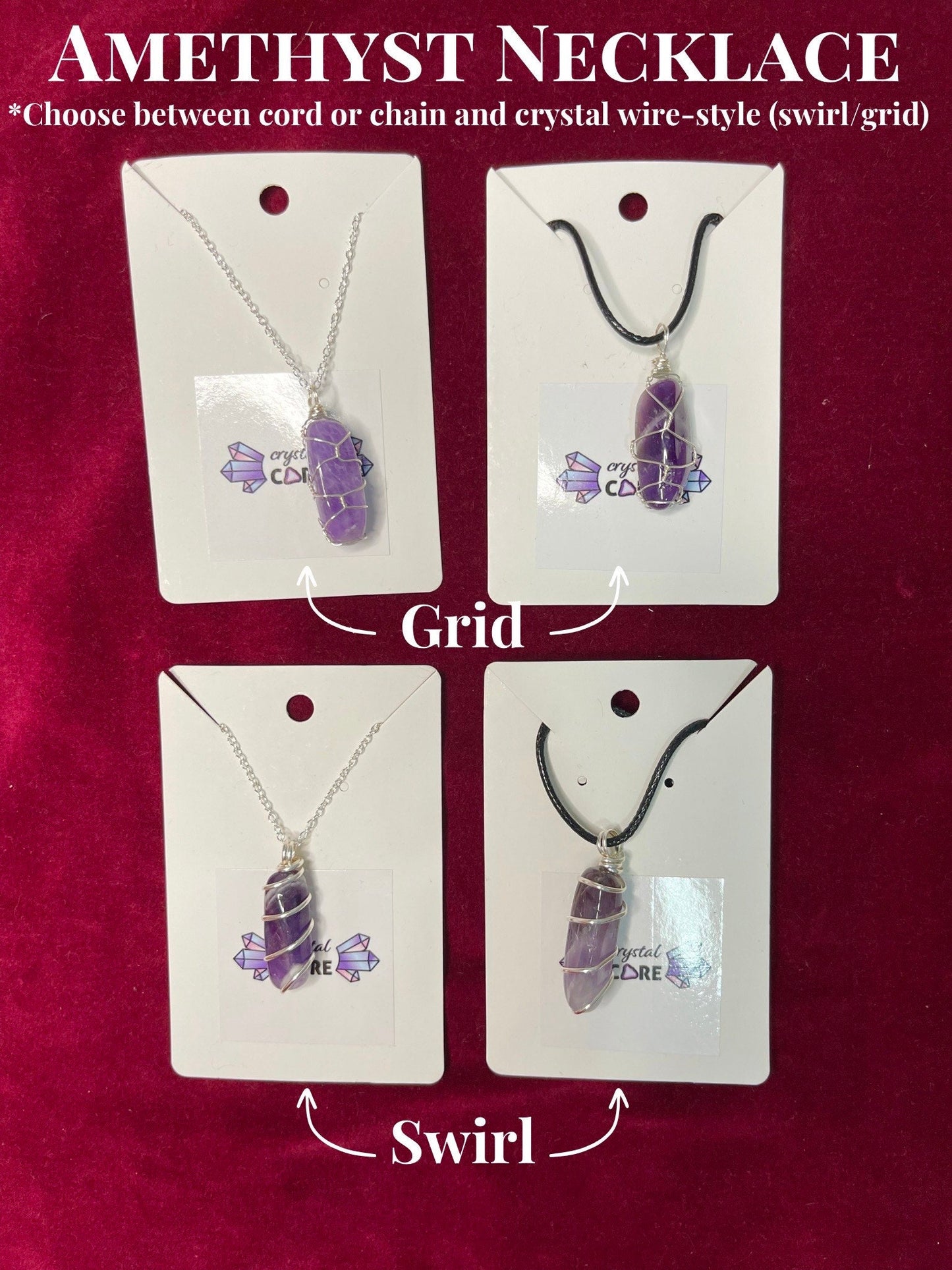 Amethyst Wire Wrapped Necklace