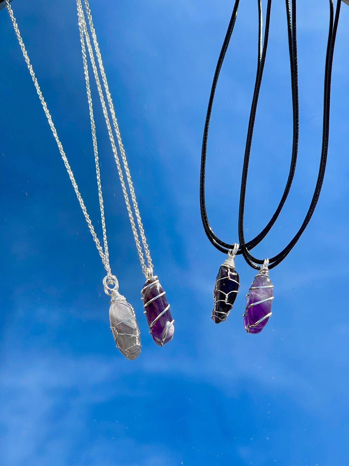 Amethyst Wire Wrapped Necklace